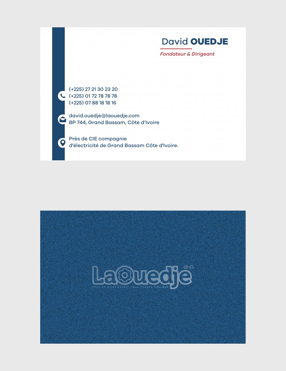 Laouedje · Cartes de visite recto-verso